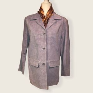Periwinkle Blue Ladies Suede jacket